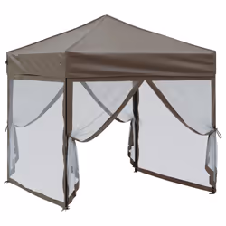 vidaXL Tenda per Feste Pieghevole con Pareti Laterali Tortora 2x2 m - Vista aggiuntiva 3