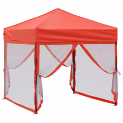 vidaXL Tenda per Feste Pieghevole con Pareti Laterali Rosso 2x2 m - Vista aggiuntiva 3
