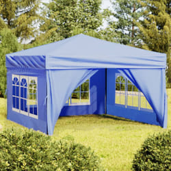 Tenda per Feste Pieghevole con Pareti Laterali Blu 3x3 m Vidaxl 37083