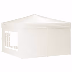 vidaXL Tenda per Feste Pieghevole con Pareti Laterali Crema 3x3 m - Vista aggiuntiva 3