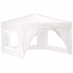 vidaXL Tenda per Feste Pieghevole con Pareti Laterali Bianco 3x3 m - Vista aggiuntiva 2