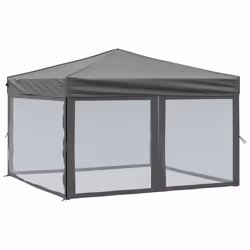 vidaXL Tenda per Feste Pieghevole con Pareti Laterali Antracite 3x3 m - Vista aggiuntiva 2