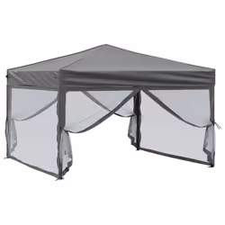 vidaXL Tenda per Feste Pieghevole con Pareti Laterali Antracite 3x3 m - Vista aggiuntiva 3