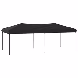 vidaXL Tenda per Feste Pieghevole Nero 3x6 m - Vista aggiuntiva 2
