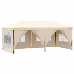 vidaXL Tenda per Feste Pieghevole con Pareti Laterali Crema 3x6 m - Vista aggiuntiva 2