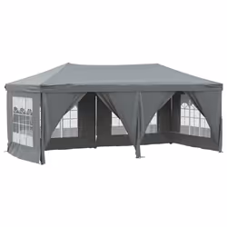 vidaXL Tenda per Feste Pieghevole con Pareti Laterali Antracite 3x6 m - Vista aggiuntiva 2