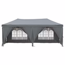 vidaXL Tenda per Feste Pieghevole con Pareti Laterali Antracite 3x6 m - Vista aggiuntiva 3
