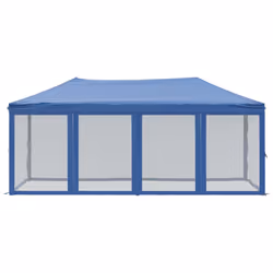vidaXL Tenda per Feste Pieghevole con Pareti Laterali Blu 3x6 m - Vista aggiuntiva 3