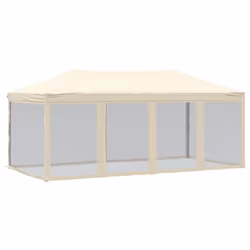 vidaXL Tenda per Feste Pieghevole con Pareti Laterali Crema 3x6 m - Vista aggiuntiva 2