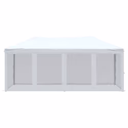 vidaXL Tenda per Feste Pieghevole con Pareti Laterali Bianco 3x6 m - Vista aggiuntiva 3
