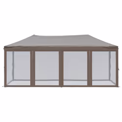 vidaXL Tenda per Feste Pieghevole con Pareti Laterali Tortora 3x6 m - Vista aggiuntiva 3