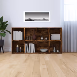 vidaXL Libreria/Credenza Rovere Fumo 66x30x130 cm in Legno Multistrato - Vista aggiuntiva 3