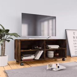 Caratterizzato da un design di tendenza e pratico, questo mobile porta TV con le ruote diventerà il punto focale della vostra ...