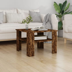 vidaXL Tavolino da Salotto Rovere Fumo 60x60x42 cm Legno Multistrato