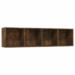vidaXL Libreria/Mobile TV Rovere Fumo 143x30x36cm in Legno Multistrato - Vista aggiuntiva 2