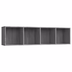 vidaXL Libreria/Mobile TV Grigio Sonoma 143x30x36 cm Legno Multistrato - Vista aggiuntiva 2