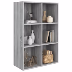 vidaXL Libreria/Credenza Grigio Sonoma 66x30x98 cm Legno Multistrato - Vista aggiuntiva 3