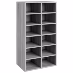 vidaXL Scarpiera Grigio Sonoma 54x34x100,5 cm in Legno Multistrato - Vista aggiuntiva 2