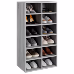 vidaXL Scarpiera Grigio Sonoma 54x34x100,5 cm in Legno Multistrato - Vista aggiuntiva 3
