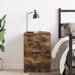 vidaXL Comodino Rovere Fumo 38x35x56 cm in Legno Multistrato - Vista aggiuntiva 3