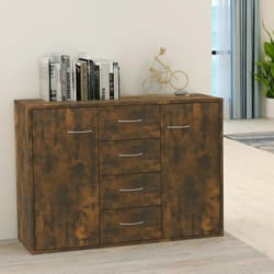 Credenza, Madia per salotto Rovere Fumo 88x30x65 cm in Legno Multistrato Vidaxl