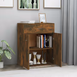 vidaXL Credenza Rovere Fumo 60x30x75 cm in Legno Multistrato - Vista aggiuntiva 3