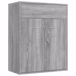 vidaXL Credenza Grigio Sonoma 60x30x75 cm in Legno Multistrato - Vista aggiuntiva 2