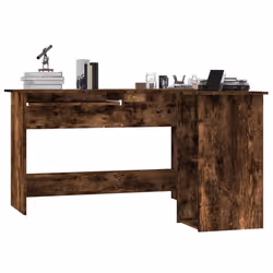 Scrivania Angolare Rovere Fumo 120x140x75 cm Legno Multistratocod mxl 127724 - Vista aggiuntiva 3