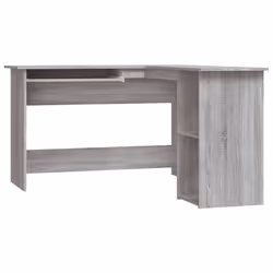 vidaXL Scrivania Angolare Grigio Sonoma 120x140x75cm Legno Multistrato - Vista aggiuntiva 2