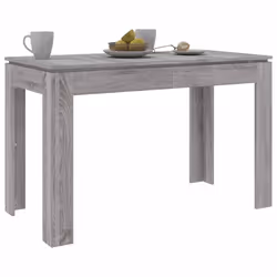 vidaXL Tavolo da Pranzo Grigio Sonoma 120x60x76 cm Legno Multistrato - Vista aggiuntiva 3