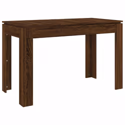 vidaXL Tavolo da Pranzo Rovere Marrone 120x60x76 cm Legno Multistrato - Vista aggiuntiva 2