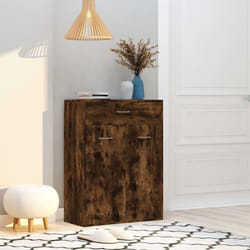 Scarpiera Salvaspazio, Portascarpe Rovere Fumo 60x35x84 cm in Legno Multistrato Vidaxl