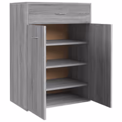 vidaXL Scarpiera Grigio Sonoma 60x35x84 cm in Legno Multistrato - Vista aggiuntiva 3