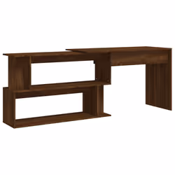 vidaXL Scrivania Angolare Rovere Marrone 200x50x76cm Legno Multistrato - Vista aggiuntiva 2