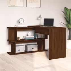 vidaXL Scrivania Angolare Rovere Marrone 200x50x76cm Legno Multistrato - Vista aggiuntiva 3