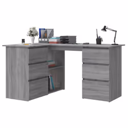 Scrivania Angolo Grigio Sonoma 145x100x76 cm Legno Multistratocod mxl 127357