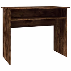vidaXL Scrivania Rovere Fumo 90x50x74 cm in Legno Multistrato - Vista aggiuntiva 2