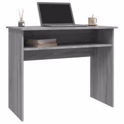 vidaXL Scrivania Grigio Sonoma 90x50x74 cm in Legno Multistrato - Vista aggiuntiva 3