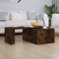 vidaXL Tavolino da Salotto Rovere Fumo 150x50x35 cm Legno Multistrato - Vista aggiuntiva 3