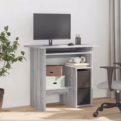 Scrivania Grigio Sonoma 80x45x74 cm in Legno Multistratocod mxl 79479 - Vista aggiuntiva 3