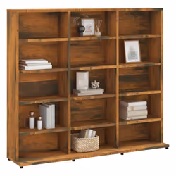 vidaXL Mobile Porta CD Rovere Fumo 100x23x89,5 cm in Legno Multistrato - Vista aggiuntiva 3