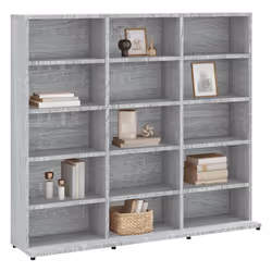 vidaXL Mobile Porta CD Grigio Sonoma 100x23x89,5 cm Legno Multistrato - Vista aggiuntiva 3