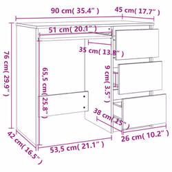 VidaXL 815508 scrivania - Vista aggiuntiva 8