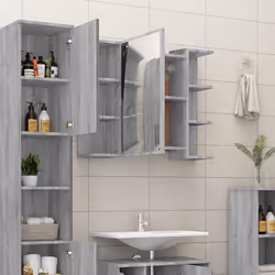 Mobile da Bagno Grigio Sonoma 80x20,5x64cm in Legno Multistratocod mxl 103723 - Vista aggiuntiva 3
