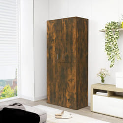 Scarpiera Salvaspazio, Portascarpe Rovere Fumo 80x39x178 cm in Legno Multistrato Vidaxl