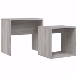Tavolini Salotto Impilabili 2pz Grigio Sonoma Legno Multistratocod mxl 80373 - Vista aggiuntiva 2