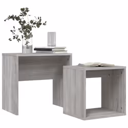Tavolini Salotto Impilabili 2pz Grigio Sonoma Legno Multistratocod mxl 80373 - Vista aggiuntiva 3