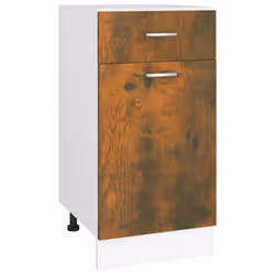 vidaXL Mobile con Cassetto “Lyon” Rovere Fumo 40x46x81,5 cm - Vista aggiuntiva 2