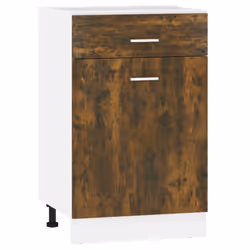 vidaXL Mobile con Cassetto “Lyon” Rovere Fumo 50x46x81,5 cm - Vista aggiuntiva 2