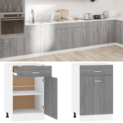 vidaXL Mobile con Cassetto “Lyon” Grigio Sonoma 50x46x81,5